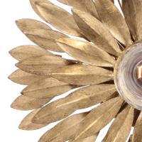 One Light Wall Sconce by Crystorama - Broche Collection, Antique Gold Finish - 500-GA