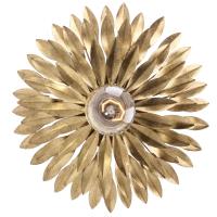 One Light Wall Sconce by Crystorama - Broche Collection, Antique Gold Finish - 500-GA