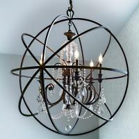 Six Light Chandelier by Crystorama - Solaris Collection, English Bronze Finish - 9219-EB-CL-MWP