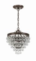 Three Light Mini Chandelier by Crystorama - Calypso Collection, Vibrant Bronze Finish - 130-VZ