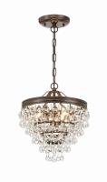 Three Light Mini Chandelier by Crystorama - Calypso Collection, Vibrant Bronze Finish - 130-VZ