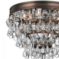 Three Light Flush Mount by Crystorama - Calypso Collection, Vibrant Bronze Finish - 135-VZ
