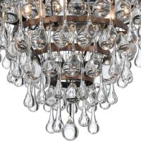 Three Light Flush Mount by Crystorama - Calypso Collection, Vibrant Bronze Finish - 135-VZ