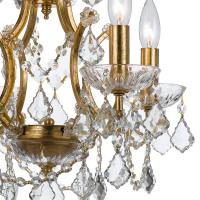 Four Light Mini Chandelier by Crystorama - Filmore Collection, Antique Gold Finish - 4454-GA-CL-MWP