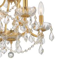 Four Light Mini Chandelier by Crystorama - Filmore Collection, Antique Gold Finish - 4454-GA-CL-MWP