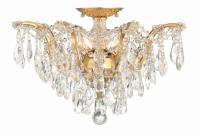 Five Light Flush Mount by Crystorama - Filmore Collection, Antique Gold Finish - 4457-GA-CL-MWP