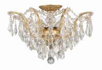 Five Light Flush Mount by Crystorama - Filmore Collection, Antique Gold Finish - 4457-GA-CL-MWP