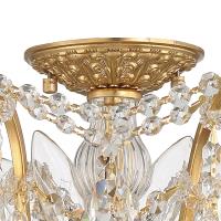 Five Light Flush Mount by Crystorama - Filmore Collection, Antique Gold Finish - 4457-GA-CL-MWP