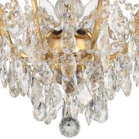 Five Light Flush Mount by Crystorama - Filmore Collection, Antique Gold Finish - 4457-GA-CL-MWP