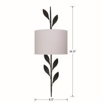 Two Light Wall Sconce by Crystorama - Broche Collection, English Bronze Finish - 501-EB