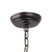 Six Light Chandelier by Crystorama - Broche Collection, English Bronze + Antique Gold Finish - 506-EB-GA