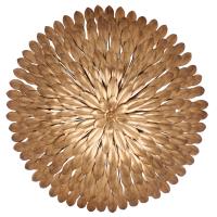 Six Light Flush Mount by Crystorama - Broche Collection, Antique Gold Finish - 507-GA