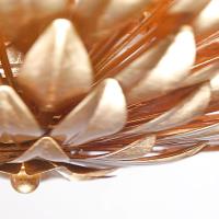 Six Light Flush Mount by Crystorama - Broche Collection, Antique Gold Finish - 507-GA