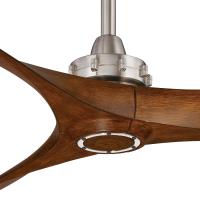 60"Ceiling Fan by Minka Aire - Aviation Collection, Brushed Nickel With Distressed Koa Blades Finish - F853-BN/DK