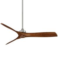 60"Ceiling Fan by Minka Aire - Aviation Collection, Brushed Nickel With Distressed Koa Blades Finish - F853-BN/DK