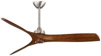 60"Ceiling Fan by Minka Aire - Aviation Collection, Brushed Nickel With Distressed Koa Blades Finish - F853-BN/DK