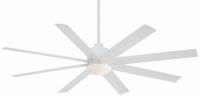 65" Ceiling Fan by Minka Aire - Slipstream Collection, Flat White Finish - F888L-WHF