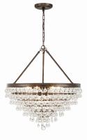Eight Light Chandelier by Crystorama - Calypso Collection, Vibrant Bronze Finish - 137-VZ
