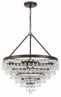 Eight Light Chandelier by Crystorama - Calypso Collection, Vibrant Bronze Finish - 137-VZ