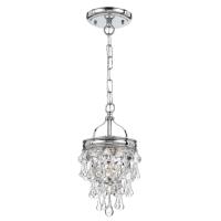 One Light Mini Chandelier by Crystorama - Calypso Collection, Polished Chrome Finish - 131-CH