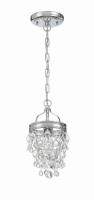 One Light Mini Chandelier by Crystorama - Calypso Collection, Polished Chrome Finish - 131-CH