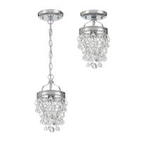 One Light Mini Chandelier by Crystorama - Calypso Collection, Polished Chrome Finish - 131-CH
