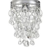One Light Mini Chandelier by Crystorama - Calypso Collection, Polished Chrome Finish - 131-CH
