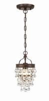 One Light Mini Chandelier by Crystorama - Calypso Collection, Vibrant Bronze Finish - 131-VZ