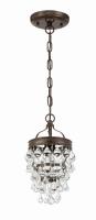 One Light Mini Chandelier by Crystorama - Calypso Collection, Vibrant Bronze Finish - 131-VZ
