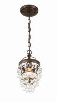 One Light Mini Chandelier by Crystorama - Calypso Collection, Vibrant Bronze Finish - 131-VZ