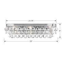 Six Light Bathroom Vanity by Crystorama - Calypso Collection, Polished Chrome Finish - 133-CH