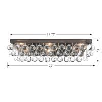 Six Light Bathroom Vanity by Crystorama - Calypso Collection, Vibrant Bronze Finish - 133-VZ
