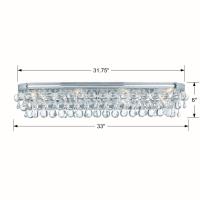 Eight Light Bathroom Vanity by Crystorama - Calypso Collection, Polished Chrome Finish - 134-CH