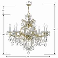 Nine Light Chandelier by Crystorama - Maria Theresa Collection, Gold Finish - 4409-GD-CL-MWP
