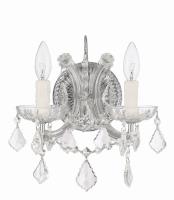 Two Light Wall Sconce by Crystorama - Maria Theresa Collection, Polished Chrome Finish - 4472-CH-CL-MWP