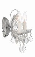 Two Light Wall Sconce by Crystorama - Maria Theresa Collection, Polished Chrome Finish - 4472-CH-CL-MWP