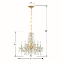 Five Light Mini Chandelier by Crystorama - Maria Theresa Collection, Gold Finish - 4476-GD-CL-MWP