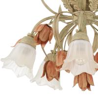 Five Light Semi Flush Mount by Crystorama - Southport Collection, Sage Rose Finish - 4800-SR