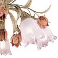 Five Light Semi Flush Mount by Crystorama - Southport Collection, Sage Rose Finish - 4800-SR