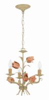 Three Light Mini Chandelier by Crystorama - Southport Collection, Sage Rose Finish - 4803-SR