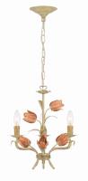 Three Light Mini Chandelier by Crystorama - Southport Collection, Sage Rose Finish - 4803-SR