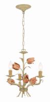 Three Light Mini Chandelier by Crystorama - Southport Collection, Sage Rose Finish - 4803-SR