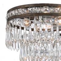 Three Light Flush Mount by Crystorama - Mercer Collection, English Bronze Finish - 5260-EB-CL-MWP