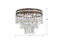 Three Light Flush Mount by Crystorama - Mercer Collection, English Bronze Finish - 5260-EB-CL-MWP