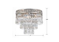 Three Light Flush Mount by Crystorama - Mercer Collection, Olde Silver Finish - 5260-OS-CL-MWP
