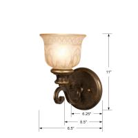 One Light Wall Sconce by Crystorama - Norwalk Collection, Bronze Umber Finish - 7401-BU