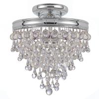 Three Light Semi Flush Mount by Crystorama - Calypso Collection, Polished Chrome Finish - 130-CH_CEILING