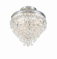 Three Light Semi Flush Mount by Crystorama - Calypso Collection, Polished Chrome Finish - 130-CH_CEILING
