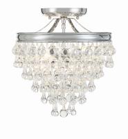 Three Light Semi Flush Mount by Crystorama - Calypso Collection, Polished Chrome Finish - 130-CH_CEILING