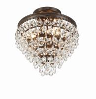 Three Light Semi Flush Mount by Crystorama - Calypso Collection, Vibrant Bronze Finish - 130-VZ_CEILING